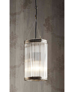 Verre Glass Ceiling Pendant Small Nickel (RRP $517)