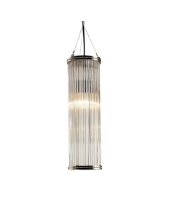 Verre Glass Ceiling Pendant Large Nickel (RRP $605)