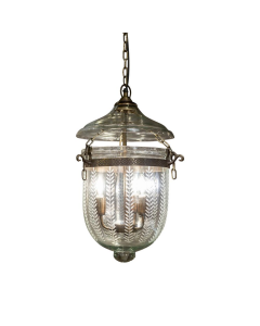 Bell Jar Ceiling Pendant Small Brass (RRP $869)
