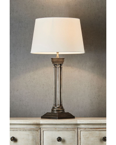 Hudson Table Lamp Base Antique Silver (RRP $869)