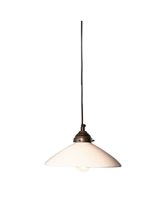 Newport Ceramic Dish Ceiling Pendant Medium White,  D 30cm W 30cm H 20cm (RRP $499)