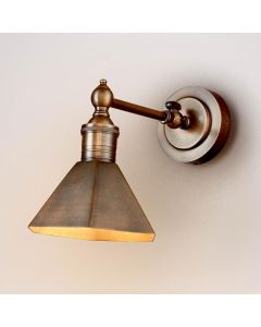 Mayfair Wall Light with Metal Shade Antique Brass (RRP $429)