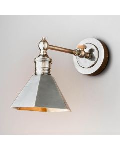 Mayfair Wall Light with Metal Shade Antique Silver (RRP $429)