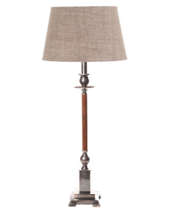 Canterbury Table Lamp Base Antique Silver Brown (RRP $484)