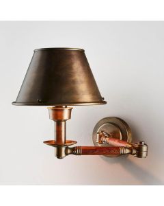 Benton Wall Light with Metal Shade Antique Brass (RRP $594)