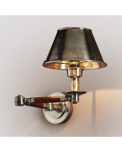 Benton Wall Light with Metal Shade Antique Silver (RRP $594)