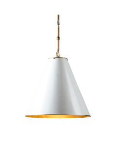 Monte Carlo Ceiling Pendant Large White and Brass (RRP $2189)