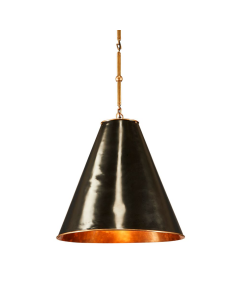 Monte Carlo Ceiling Pendant Large Black and Brass (RRP $2189)