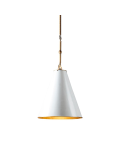 Monte Carlo Ceiling Pendant Small White and Brass (RRP $1078)