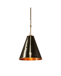 Monte Carlo Ceiling Pendant Small Black and Brass (RRP $1078)