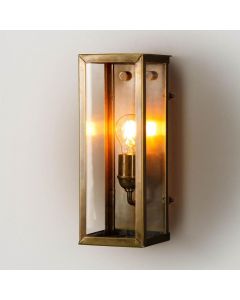 Goodman Outdoor Wall Light Small Antique Brass (RRP $528)