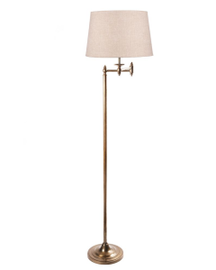 Macleay Floor Lamp Base Antique Brass (RRP $1089)