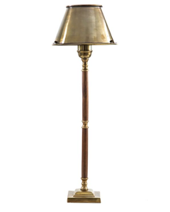 Nantucket Table Lamp Antique Brass and Dark Wood (RRP $374)
