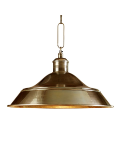 Palladium Hanging Lamp Antique Brass, D 60cm W 60cm H 30cm (RRP $1499)