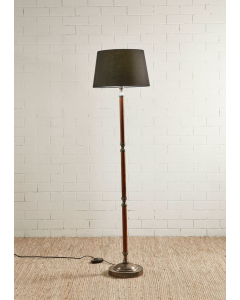 Brunswick Floor Lamp Base Silver with Timber (RRP $770)