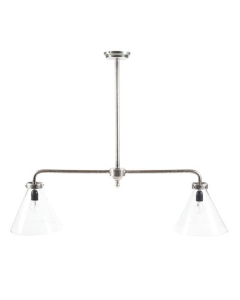 Gadsden Two Arm Ceiling Pendant Antqiue Silver (RRP $1870)