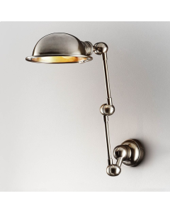 Lincoln Wall Light with Metal Shade Silver (RRP $657.80)