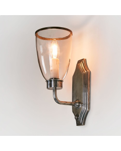 Westbrook Wall Light with Glass Shade Antique Silver (RRP $341)