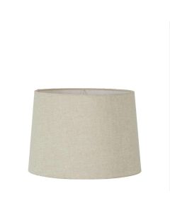 Linen Drum Lamp Shade Medium Light Natural, D 35/38cm W 35/38cm H 24cm