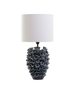 Londolozi Ceramic Table Lamp Blue with Linen Shade (RRP $836)