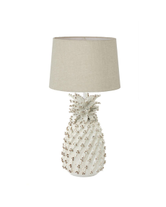 Pineapple Ceramic Table Lamp Base White (RRP $869)