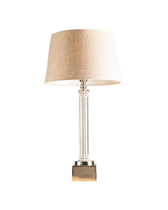 Rockpool Pillar Table Lamp Base Nickel (RRP $429)