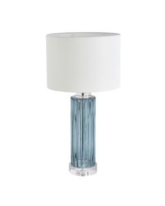 Serento Blue Glass Table Lamp & White Shade (RRP $371.80)