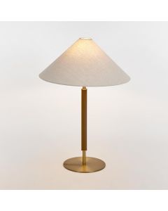 Huntley Leather & Brass Table Lamp & Shade (RRP $499)