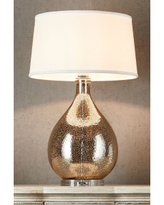 Brompton Table Lamp with Linen Shade Silver (RRP $649)