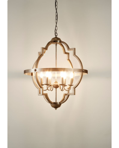 Hyatt Ceiling Pendant Large Rust Brown and Silver Black (RRP $1650)