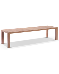 "Entertainer" Superior Comfort Premium Quality Aluminium 3.05m Outdoor Dining Table – Mahogany W305 x D92 x H74 CM (RRP $2499)