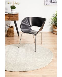 Evoke 252 Hamptons Style Indoor Rug Silver Round