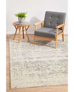 Evoke 253 Hamptons Style Indoor Rug White Silver