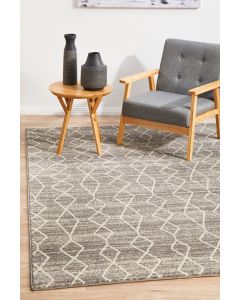 Evoke 257 Hamptons Style Indoor Rug Silver