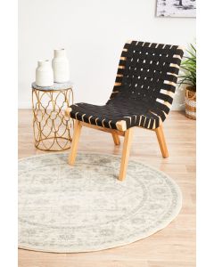 Evoke 261 Hamptons Style Indoor Rug White Round