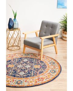 Evoke 262 Hamptons Style Indoor Rug Multi Round