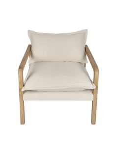 Coolum Armchair Natural Cream, W 77cm D 75cm H 83cm (RRP $1199)