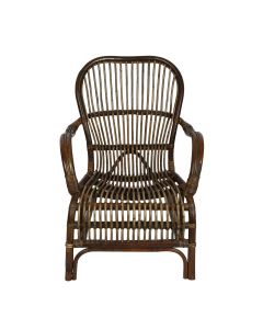 Seville Rattan Armchair -Outdoor Undercover Brown, W 63cm D 58cm H 86cm (RRP $449)