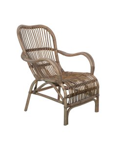 Seville Rattan Armchair -Outdoor Undercover Grey, W 63cm D 58cm H 86cm (RRP $439)