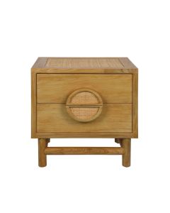 Rondo Bedside Natural, W 50cm D 44cm H 51cm (RRP $790)