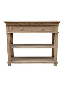 "Northampton" Hamptons Style Timber Hall Console Table Weathered Oak 95cmW x 30cmD x 80cmH (RRP $1499)