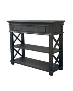 "Northampton" Hamptons Style Timber Hall Console Table Black, 95cmW x 30cmD x 80cmH (RRP $1499)
