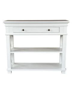 "Northampton" Hamptons Style Timber Hall Console Table, White 95cmW x 30cmD x 80cmH (RRP $1499)