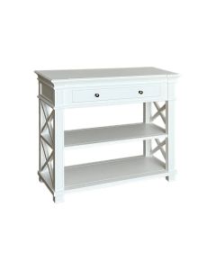 "Northampton" Hamptons Style Timber Hall Console Table White, 90cmW x 30cmD x 80cmH (RRP $1399)