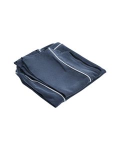 Slip Cover Only - Noosa Hamptons Ottoman Navy W/White Piping, W 83cm D 83cm H 45cm (RRP $299)