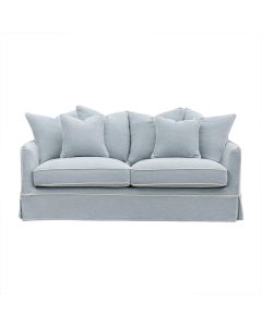 Noosa Hamptons 2.5 Seat Sofa Bed Beach with White Piping, L 190 D 91 H 80cm (RRP $3849)