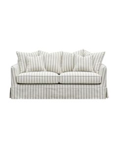 Noosa Hamptons 2.5 Seat Sofa Natural Stripe, W 195cm D 91cm H 80cm (RRP $2699)