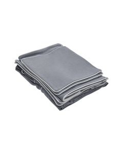 Slip Cover Only - Noosa Hamptons 2.5 Seat Sofa Grey W/White Piping, W 63cm D 14cm H 43cm (RRP $849)