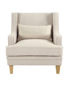 Bondi Hamptons Armchair Beige, W 92cm D 85cm H 94cm (RRP $1499)