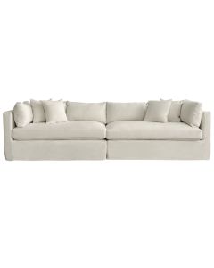 Marbella 4 Seat Slip Cover Sofa Ivory, W 300 D 100 H 85cm (RRP $3859)